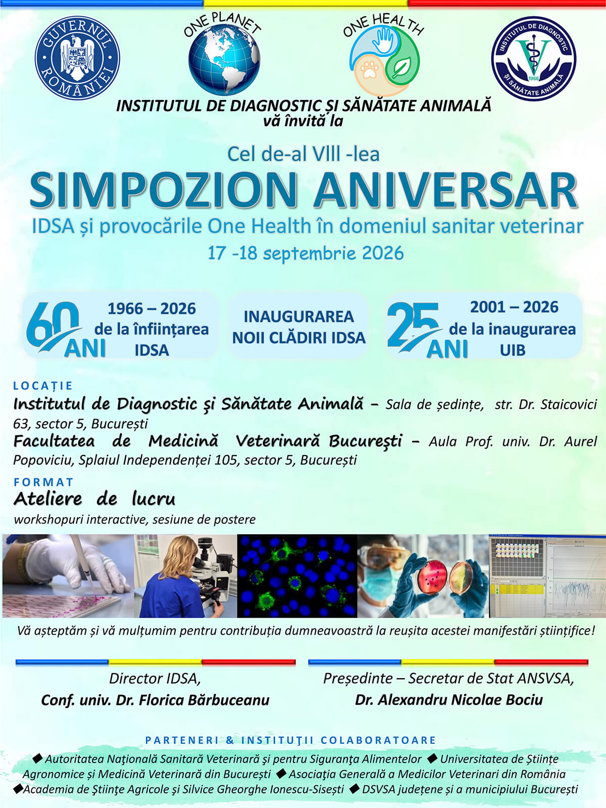 Simpozion aniversar IDSA - 60 de ani de la înființare (1966-2026) poster